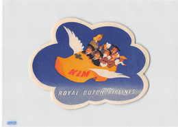 13815" KLM-ROYAL DUTCH AIRLINES " - Cm. 9,8 X 13,0 - Aufkleber