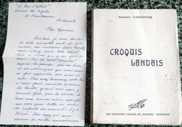 " CROQUIS LANDAIS" Par Suzanne CARPENTIER / EO 1970 +2 Lettres Jointes - Pays Basque