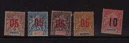 Mayotte  (1912) - Type Groupe  Surcharge  - Neufs* - MH - Neufs