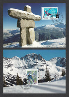 LIECHTENSTEIN 2010 Winter Olympic Games, Vancouver: Set Of 2 Maximum Cards CANCELLED - Winter 2010: Vancouver