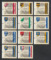 LIECHTENSTEIN 1995 Machine Vended Labels / Commune Arms: Set Of 11 ATM Labels CANCELLED - Macchine Per Obliterare (EMA)