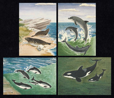 IRELAND 1997 Marine Mammals: Set Of 4 Postcards MINT/UNUSED - Enteros Postales