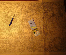 Landkaart Met Brussel Leuven Diest Tienen Zoutleeuw Vilvoorde Nijvel Halle   Ea - 1743 - Fricx - Mapas Geográficas