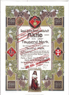 Faksimile / Reprint  -  David Söhne Aktiengesellschaft - Halle / Saale  -  Nachdruck Vom Wertpapier 1907 - Agriculture
