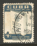 CUBA. 1957. 4c NATIONAL LIBRARY USED - Used Stamps