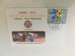 (1A11) 2020 Tokyo Summer Olympic Games - Italy & Qatar Share Gold Medals - 2-08-2021 - Athletics Men's High Jump - Summer 2020: Tokyo