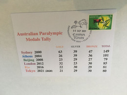 (1A11) 2020 Tokyo Paralympic - Australia Medal Tally For Paralympic Games (from 1960 To 2020) Cover - Eté 2020 : Tokyo
