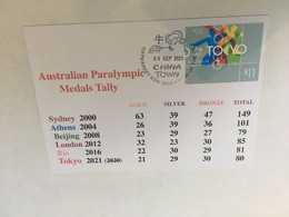 (1A11) 2020 Tokyo Paralympic - Australia Medal Tally For Paralympic Games (from 1960 To 2020) Cover - Eté 2020 : Tokyo