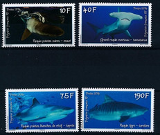 French Polynesia 2014 World Ocean Day - Sharks Stamps 4v MNH - Unused Stamps