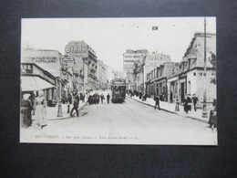 Frankreich AK Um 1910 Brest Rue Jean Jaures Mit Werbung BYAAH Vin Tonique / Tabac Und Straßenbahn - Brest