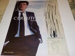 ANCIEN PUBLICITE MARC LAVOINE PARFUM CERRUTI 1881 2010 - Unclassified