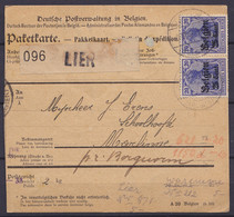 Bulletin D'expédition De Colis Affr. N°OC18x2 Càpt LIER /-4.10.1917 Pour WAREMME (au Dos: OC12x2 Càpt BORGWORM /-6.10.17 - [OC1/25] Gov. Gen..