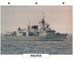 (25 X 19 Cm) (8-9-2021) - T - Photo And Info Sheet On Warship - Canada Navy - Halifax - Bateaux