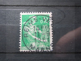 VEND BEAU TIMBRE DE FRANCE N° 1231 , OBLITERATION " REIMS " !!! (a) - 1957-1959 Mietitrice