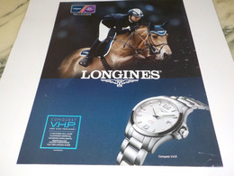 ANCIENNE PUBLICITE WORLD CUP JUMPING PARIS MONTRE LONGINES  2018 - Ruitersport