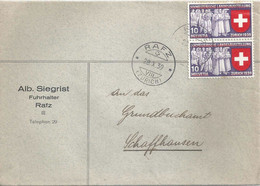 Motiv Brief  "Siegrist, Fuhrhalter, Rafz"          1939 - Brieven En Documenten
