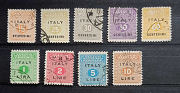 Sicilia Occupazione Anglo-Americana 1943 9 Valori Usati - Occ. Anglo-américaine: Sicile