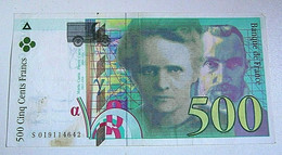 Billet France - 500 Francs - Pierre Et Marie Curie - 1994 - S 019114642. - TTB - Andere - Europa