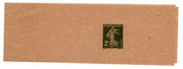 N° Yvert 278 - BJ1 - Type Semeuse Fond Plein 2c Vert Foncé Sur Chamois - Date 424 - Newspaper Bands