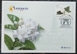 Indonesia Maxi Card Maxicard 2017 : 50th Anniversary Of ASEAN / National Flower - Indonesien