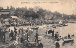 35-SAINT-SEVAN- LA PLAGE DES FOURS-A-CHAUX , UN JOUR DE REGATES - Saint Servan