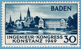 DEUTSCHLAND - Französische Zone - BADEN 46 I * Ingenieur-Kongress Konstanz 1949 - Franse Zone
