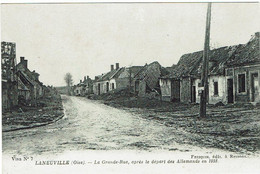 CPA - 60 - LANEUVILLE - La Grand-rue Après Le Départ Des Allemands En 1918 - - Estrees Saint Denis