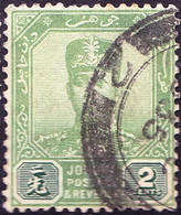 MALAYA JOHORE 1925 2 Cents Green SG105 FU - Johore