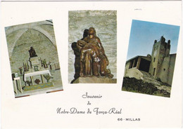 66. Gf. MILLAS. Souvenir De Notre-Dame De Força-Réal. 3 Vues (Piéta) - Millas