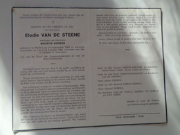 Doodsprentje/Bidprentje   Elodie VAN DE STEENE  Bellem 1904-1966 Ursel  (Wwe MAURITS SIERENS) - Godsdienst & Esoterisme