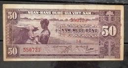 South Vietnam Viet Nam 50 Dong VF Banknote Note 1956 - Pick # 07 / 02 Photos - Vietnam