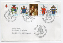 - Lettre VATICAN Pour BOULOGNE (France) 25.12.1998 - Bel Affranchissement Philatélique - PAPE PAUL VI - - Covers & Documents