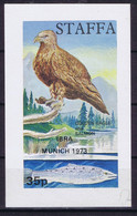 Staffa Island (Scotland) 1973 Golden Eagle And Salmon, "Ibra Munich 1973" In Overprint - Emisiones Locales