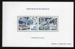 MONACO 2 BLOCS FEUILLETS  SPECIAUX  EUROPA N° 14 ET 14a NEUF **  L'EUROPE SPACIALE SUPERBES  ,  RARE COTE 465 - Variétés