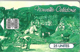 CARTE-PUCE-NOUVELLE-CALEDONIE-25U-SC7-NC47-CARTE POSTAL ANCIENNE-MINES De TRAZY-V°N°Rge 01481959-UTILISE-TBE - Nouvelle-Calédonie