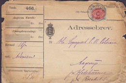 Denmark Adressebrev Lapidar VARDE 2. Post HEDEHUSENE Pr. ROSKILDE (Roeskilde Lapidar Arrival Cds.) 8 Øre Stamp - Storia Postale