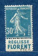 ⭐ France - Variété - YT N° 192 - Couleurs - Pétouilles - Pub Réglisse Florent - Neuf Sans Charnière - 1924 ⭐ - Neufs