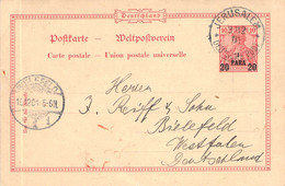 P7 Jerusalem - Bielefeld 1901 Deutsche Post Türkei - Deutsche Post In Der Türkei