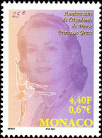 Monaco, 2001, Mi 2556, The 25th Anniversary Of The Princess Grace Dance Academy, Princes Grace And Ballet Dancer, 1v,MNH - Danse