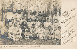 Real Photo Mangaia Cook Inseln Sud See Insulaner . Native Dressed With Masks . Not Postally Used - Cook