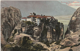 GRECE.CREECE.THESSALY . METEORA - . Monastery Of Varlaam. Couvent De Barlaam. Original Old Postcard By St.Stournaras - Griekenland