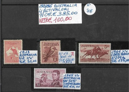 AUSTRALIA **/*1913/1965, VARIETA', 4 ALTI VALORI - Ungebraucht