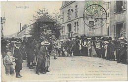 SAINT DIE: Char Du Kiosque  Des Hautes Vosges - Maison Weick Au Moment Du Départ, Rue Du 10è Bataillon Cavalcade 1907 - Saint Die