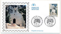 FRANCE - 1 Env FDC Soie - Chapelle De Saint Ser - 22/06/2002 PUYLOUBIER - 2000-2009