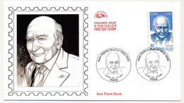 FRANCE - 1 Env FDC Soie - Jean Pierre Bloch - 6/11/2001 Paris - 2000-2009