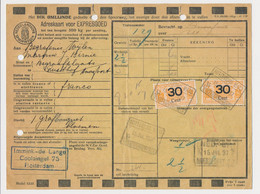 Adreskaart / Spoorwegzegel N.S. - Rotterdam 1937 - Spoorwegzegels