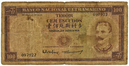 TIMOR - 100 ESCUDOS - 02.01.1959 - Pick 24 - Sign. 2 - José Celestino Da Silva - PORTUGAL - Timor