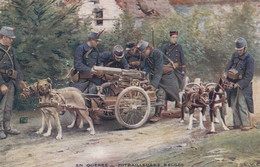Guerre De 1914, Attelages De Chiens,mitrailleuses Belges Série En Guerre - Guerra 1914-18
