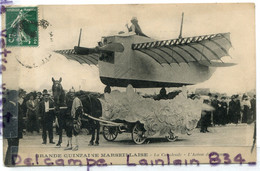 -  Exposition Grande Quinzaine Marseillaise - La Cavalcade, L'avion De France, Attelage, écrite, 1912, BE, Scans. - Exposición Internacional De Electricidad 1908 Y Otras