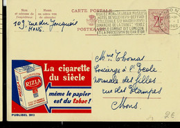 Publibel Obl. N° 2013  ( RIZLA - Tabac  - La Cigarette Du Siècle  Avec Cancer à La Clé) Obl. MONS 1965 - Publibels